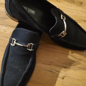 Mens size 13, navy, suede slip ons